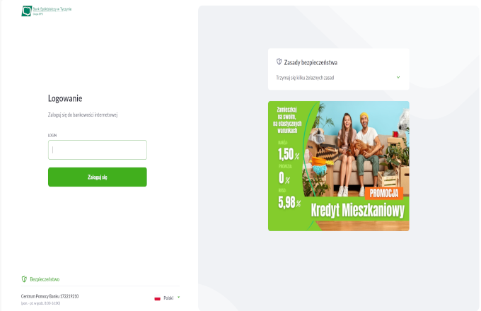 nowa strona logowania do bankwości